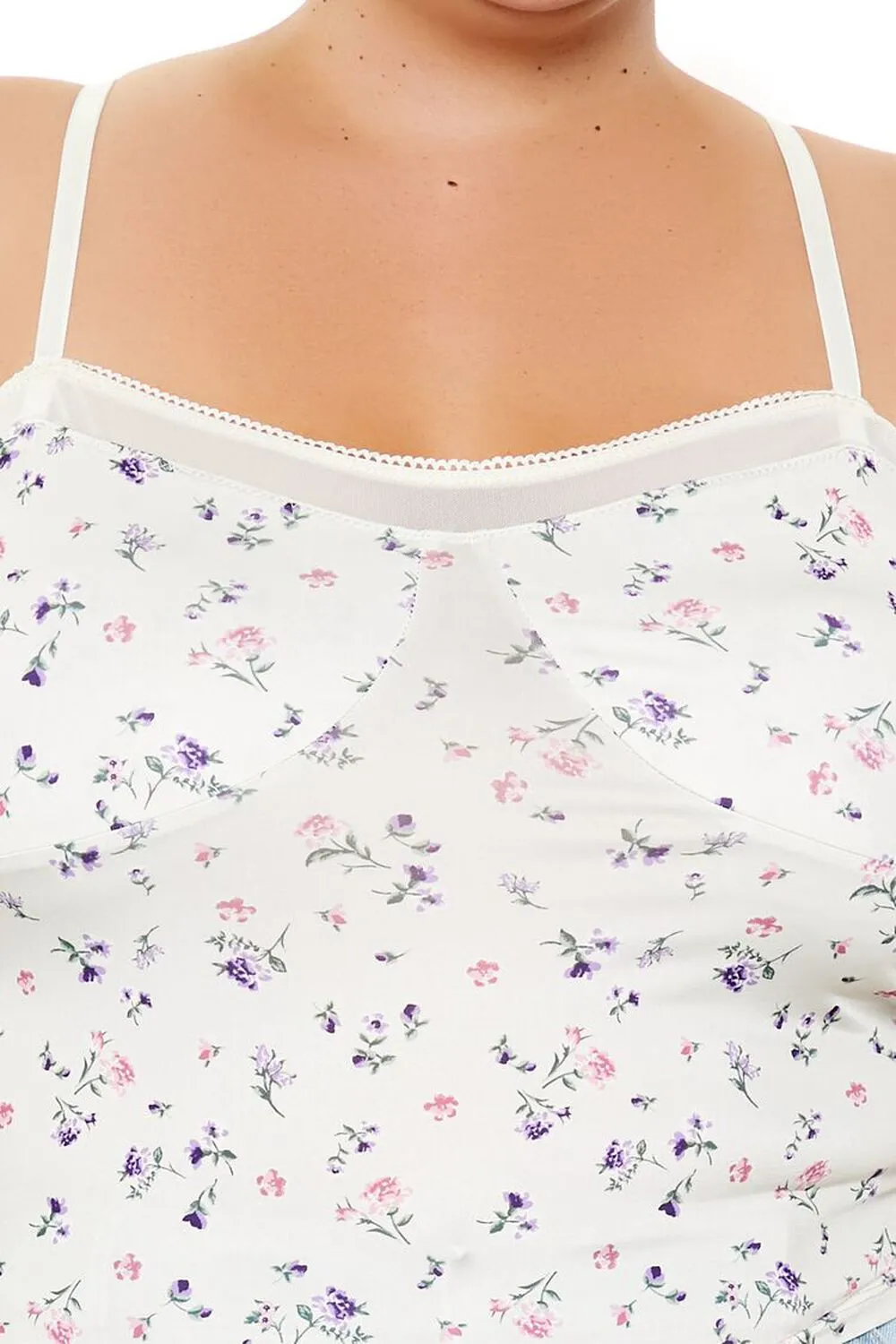Plus Size Ditsy Floral Print Cami
