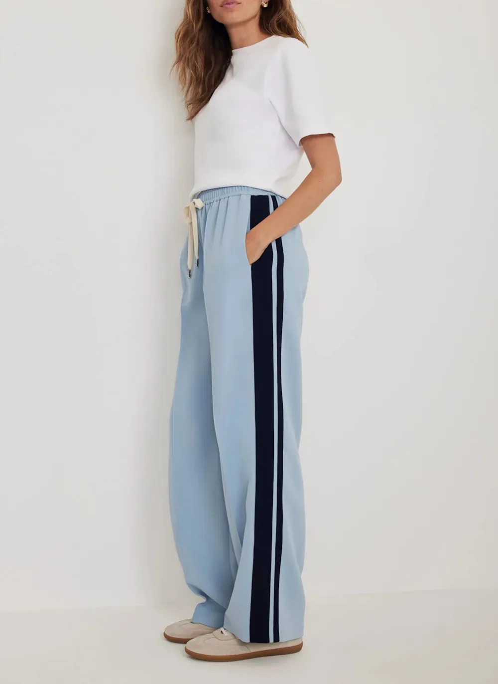 Casual Style Stripe Trousers