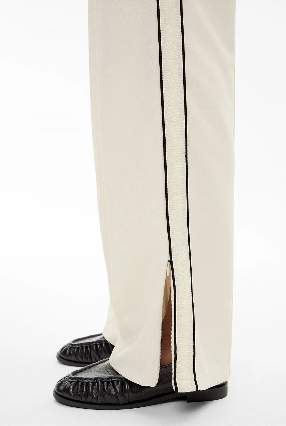 White Striped Sweatpants