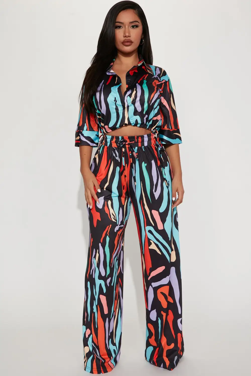 Full Of Color Pant Set - Multi Color