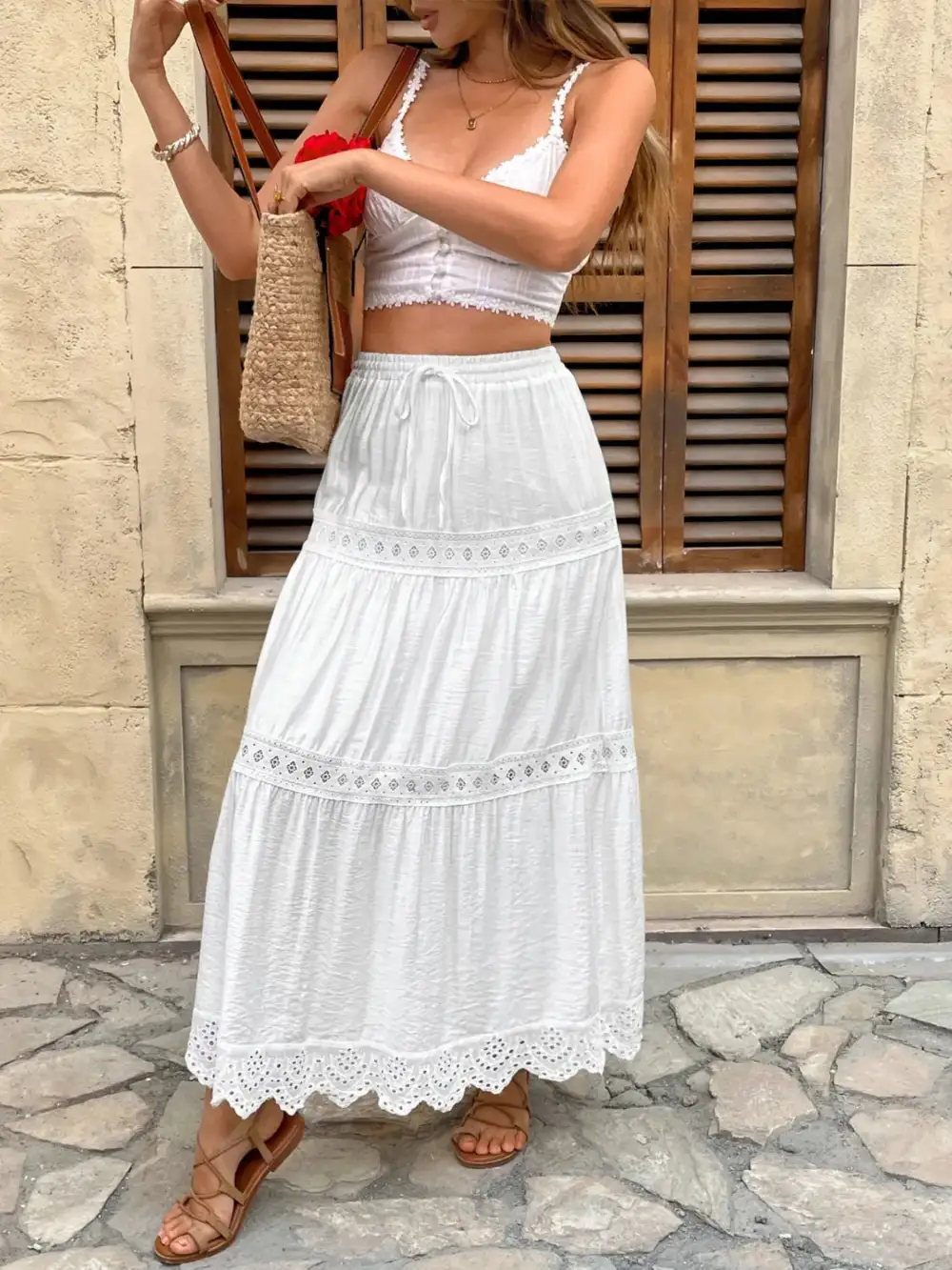 Lace Detail Skirt
