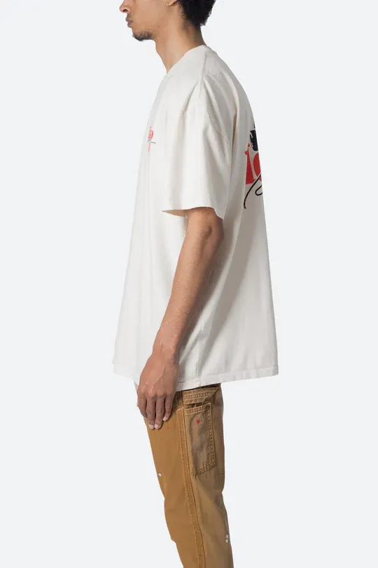 WHITE VINTAGE STYLE MONACO T-SHIRT
