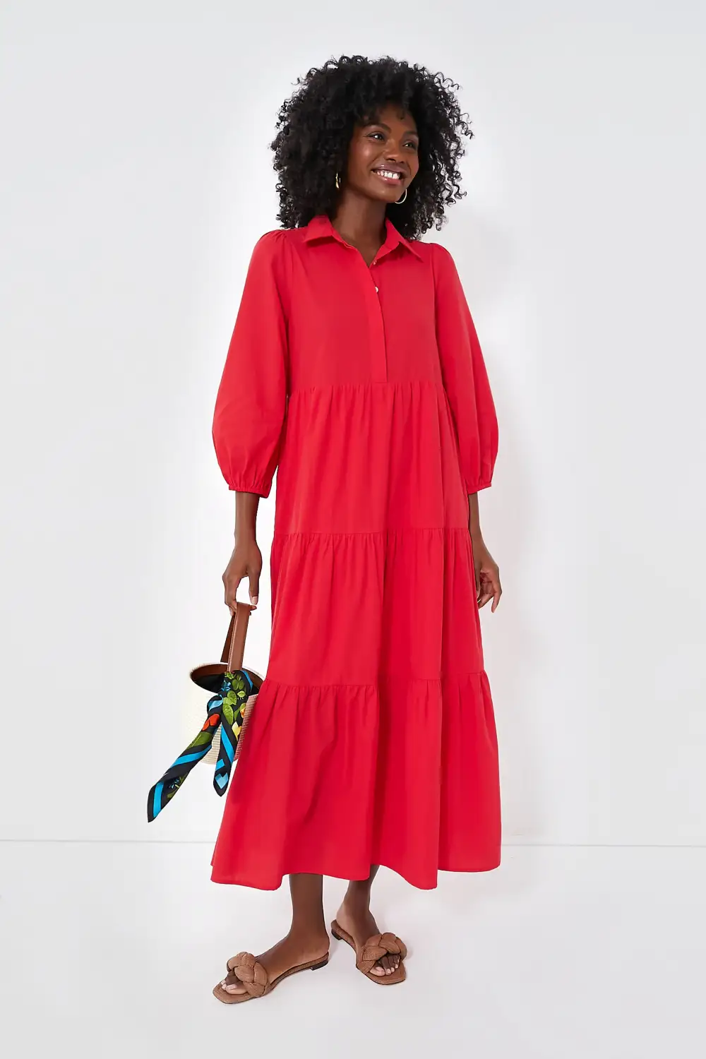 Hibiscus Red Mabel Maxi Dress