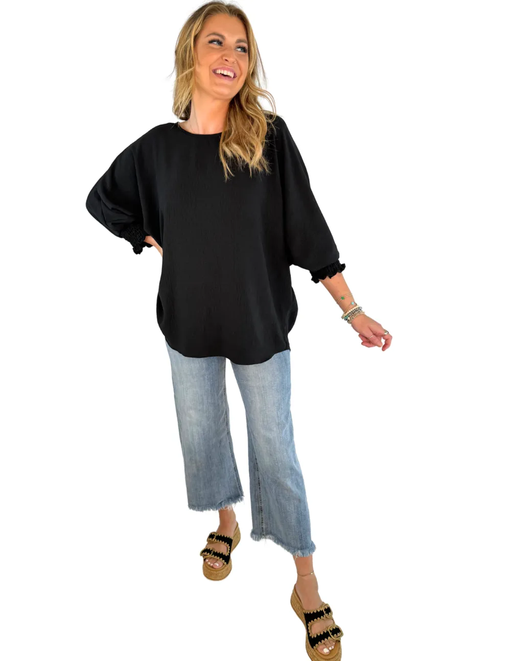 Frannie Top- Deep Black