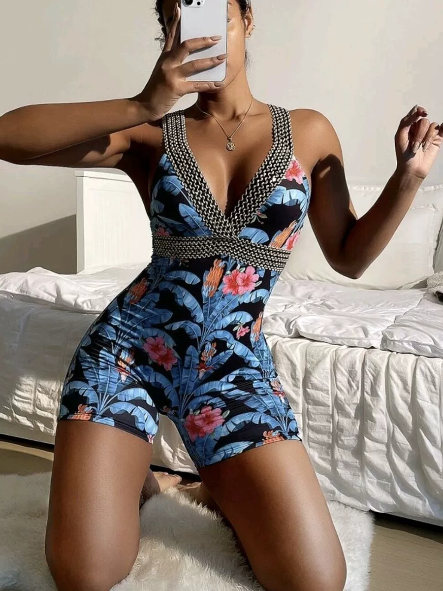 Women's Printed Sexy High Waist Bikini Swimsuit