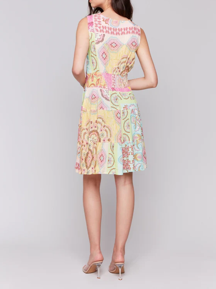 Abstract Print Fashion A-Line Dress