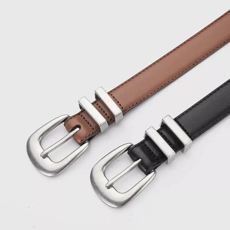 Modern Classic Leather Belt with Buckle