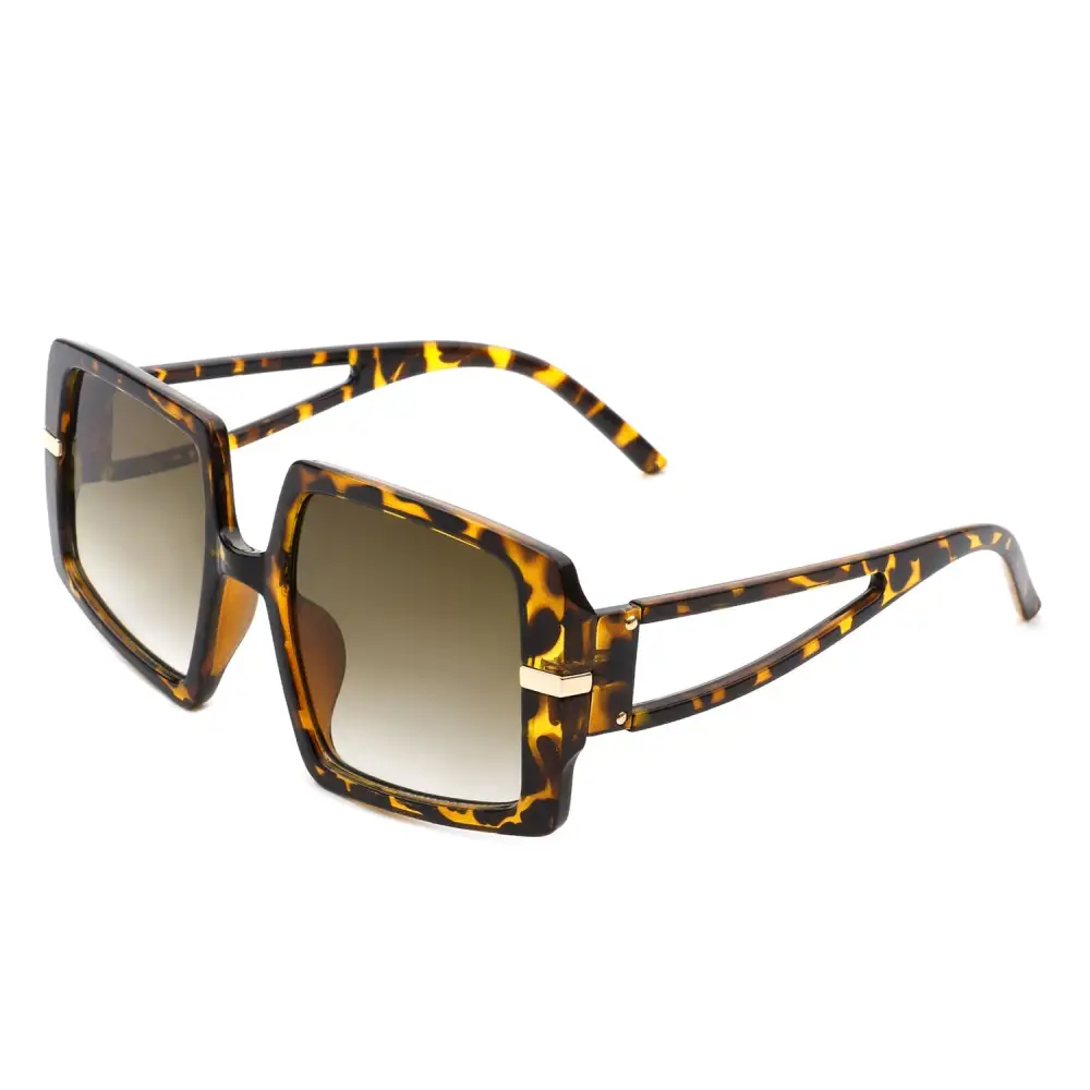 Polished Square Flat Top Frame Sunglasses