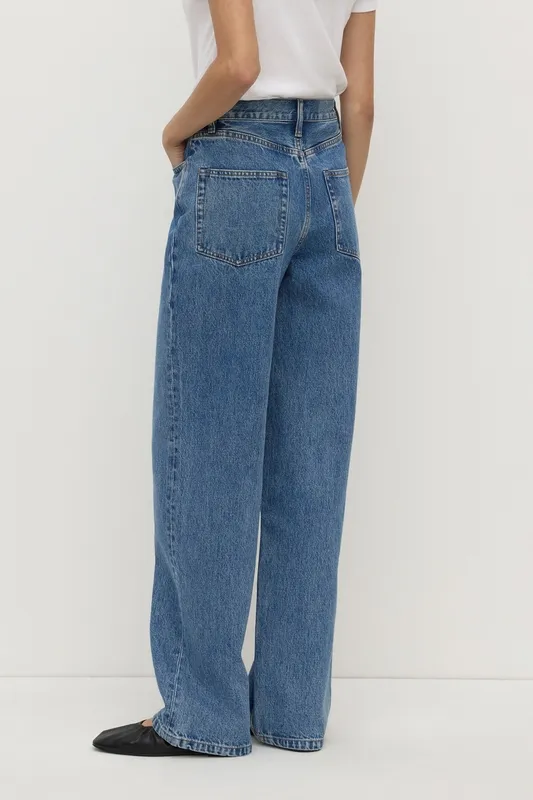 Classic Blue High-Rise Straight-Leg Jeans