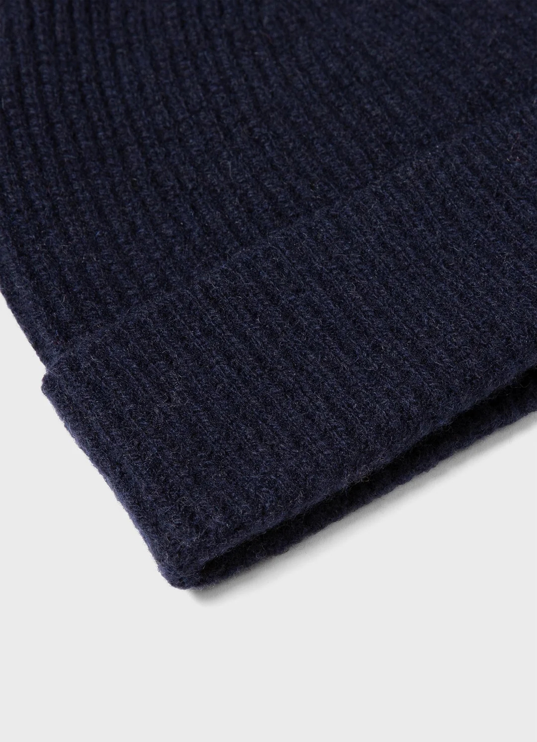 Cashmere Ribbed Hat - Blue