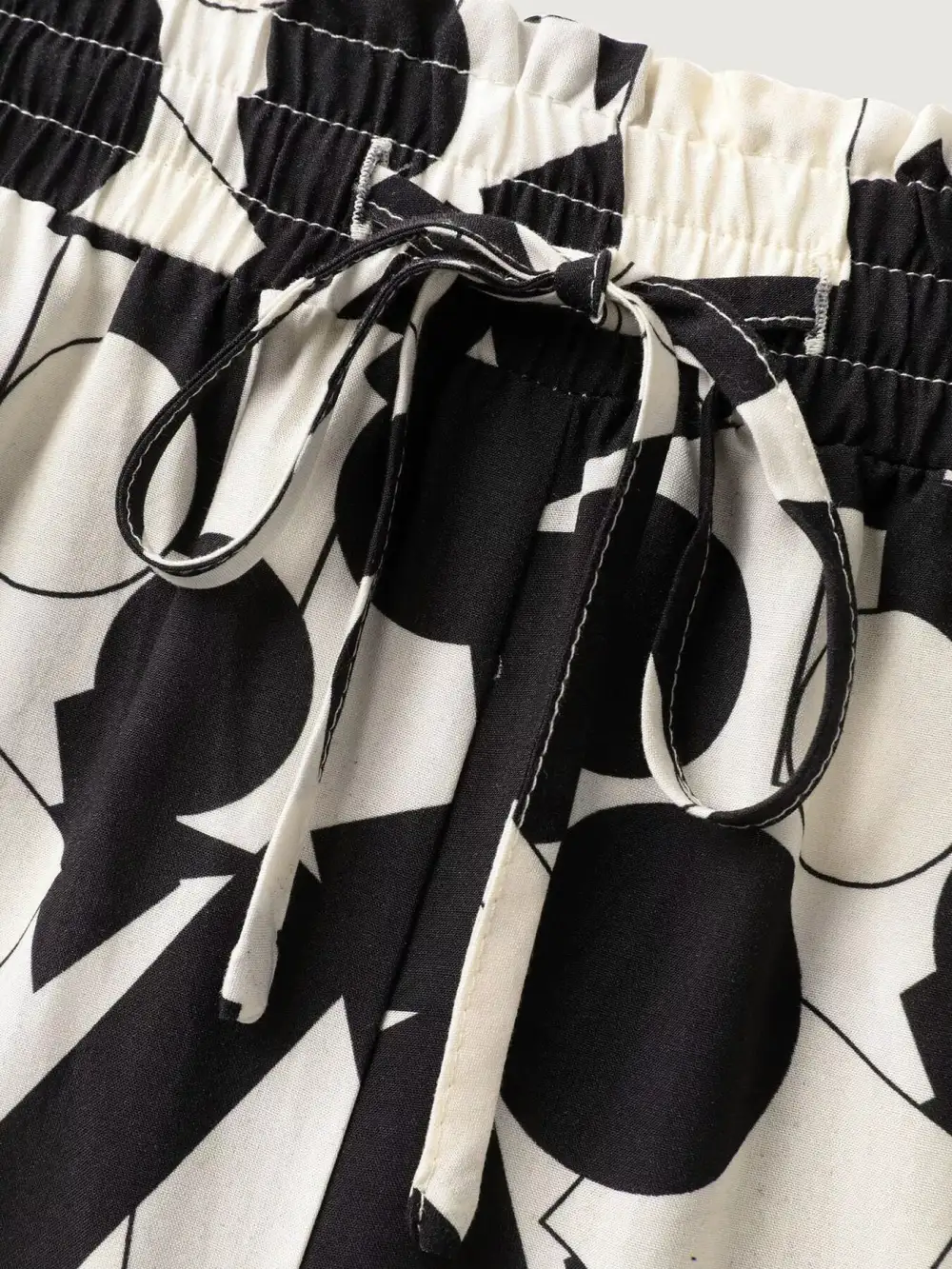 Plus Size Abstract Print Wide Leg Pants