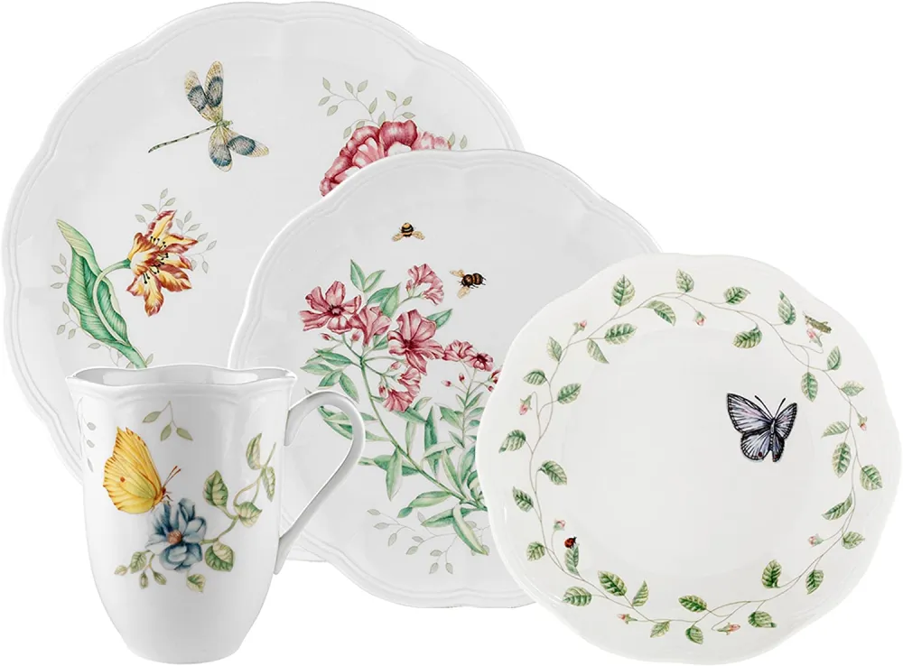 Lenox 865075 Butterfly Meadow 28-Piece Dinnerware Set