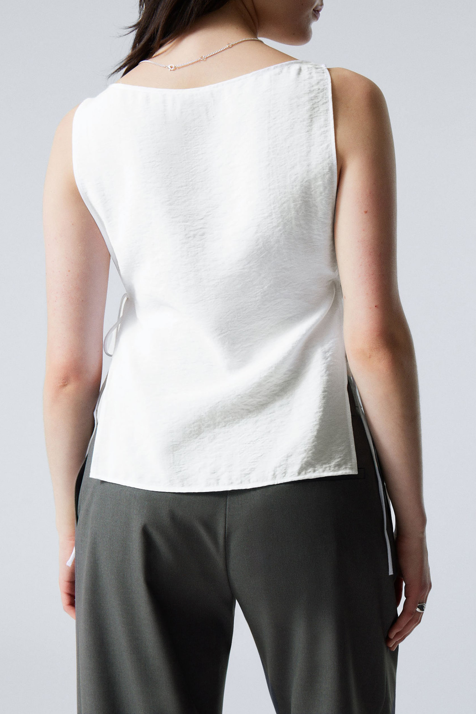 Side Tied Boat Neck Top