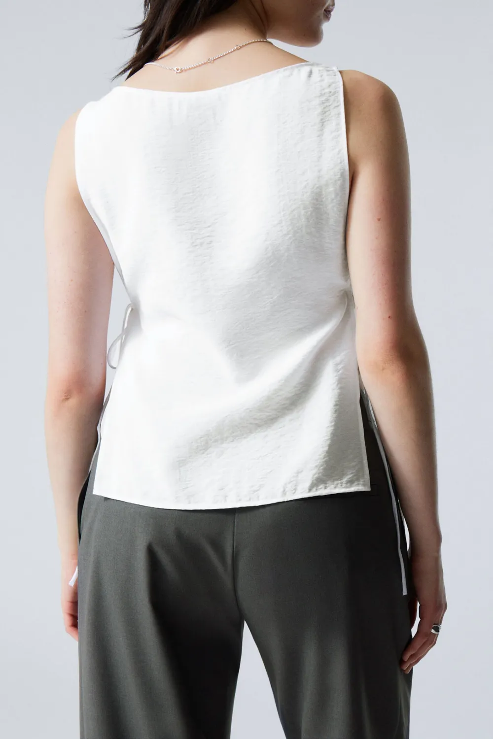 Side Tied Boat Neck Top