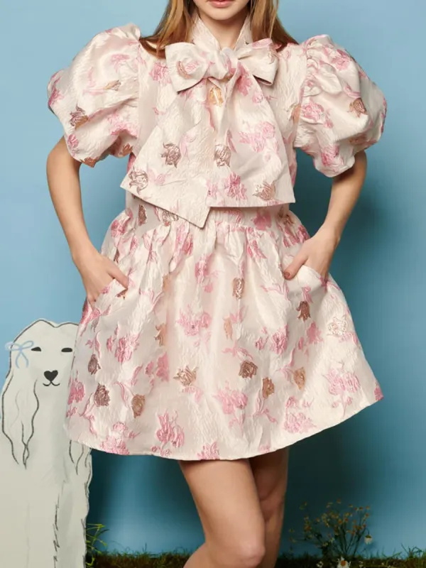 Flower Jacquard Dress