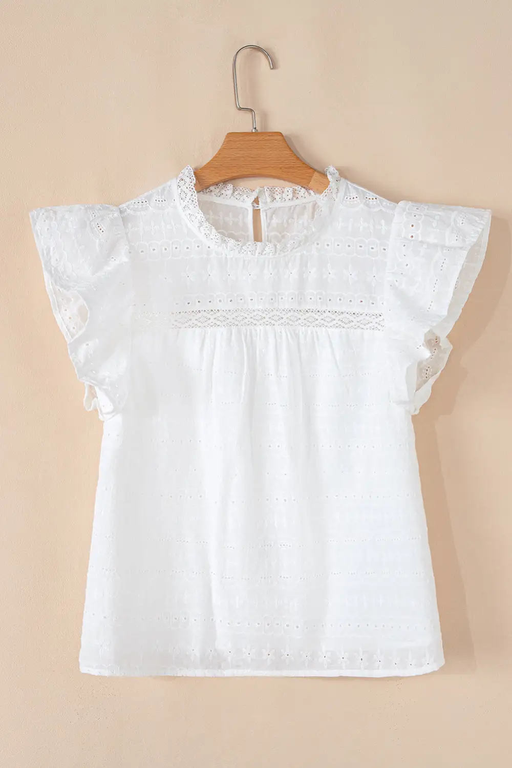 Everyday Lace Trim Blouse