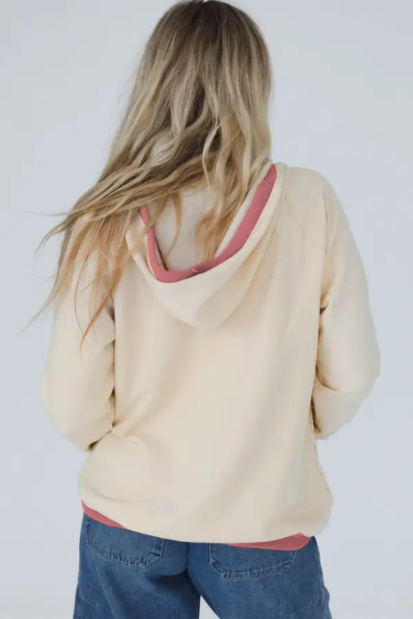 Patchwork Exposed Seam Hoodie