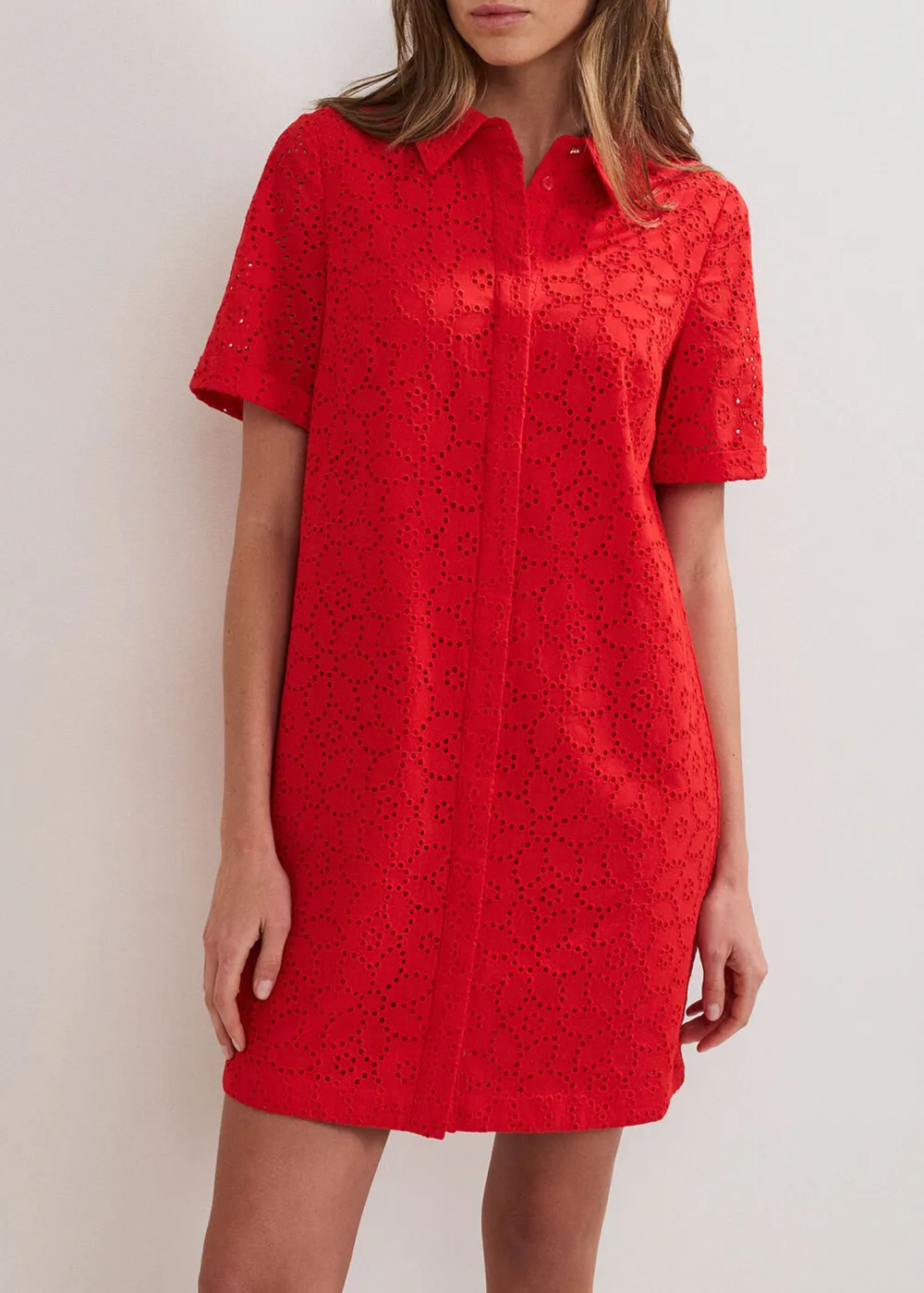 Cotton Warm Floral Embroidery Ladies Dress