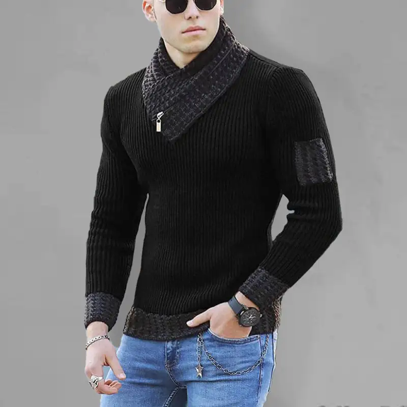 Zip Front Collared Sweater