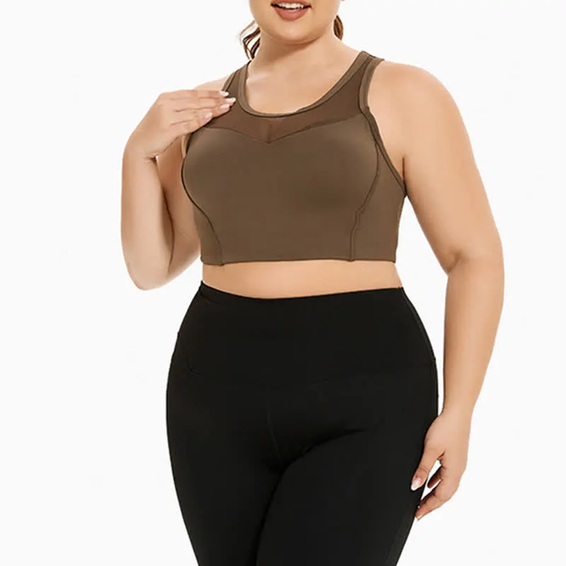 Mesh Sports Bra Yoga Wireless Bra