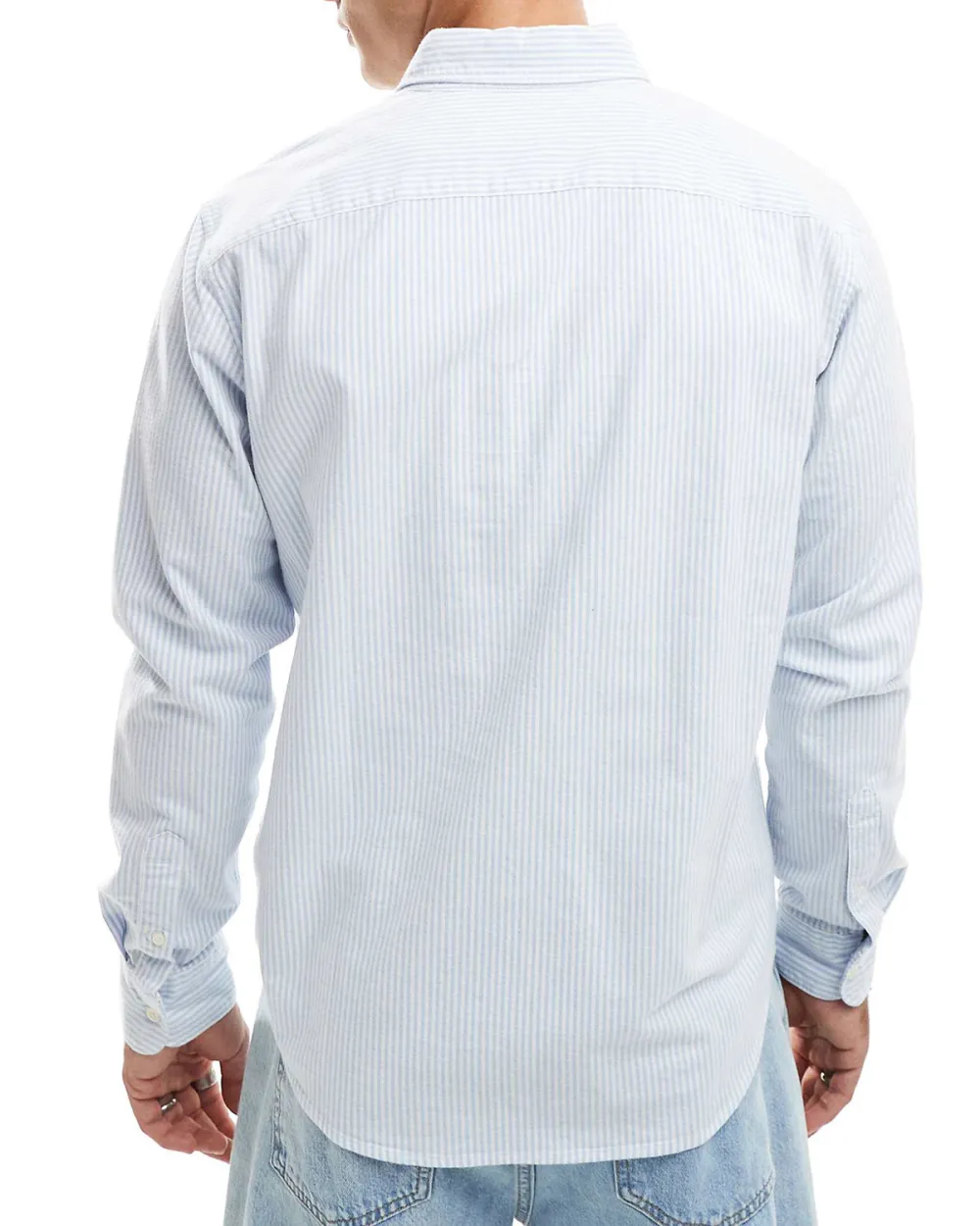 Stripe Oxford Shirt In Light Blue