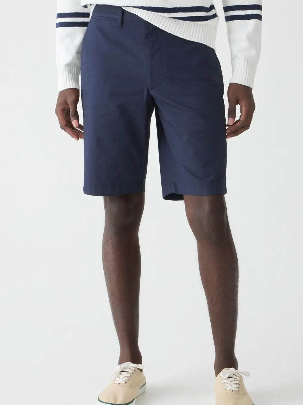Navy Blue Casual Drawstring Shorts