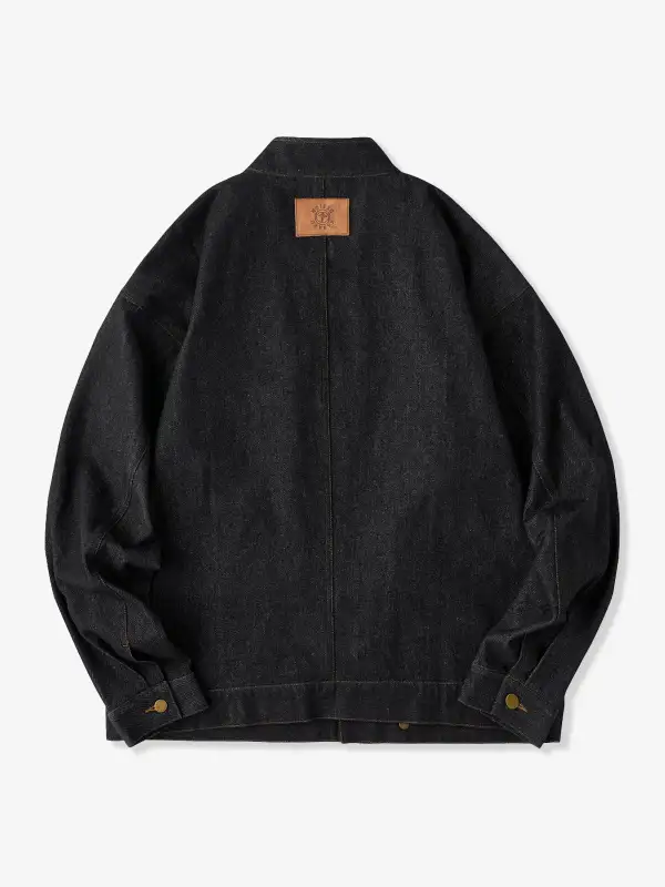 Men'S Denim Button Front Casual Jacket
