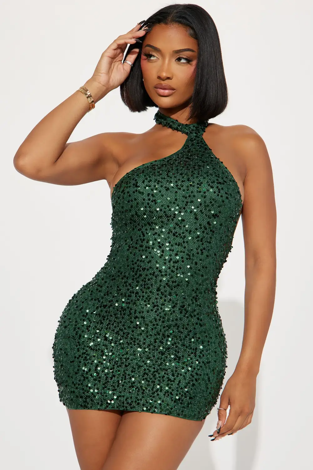 Dolce Vita Sequin Mini Dress - Hunter