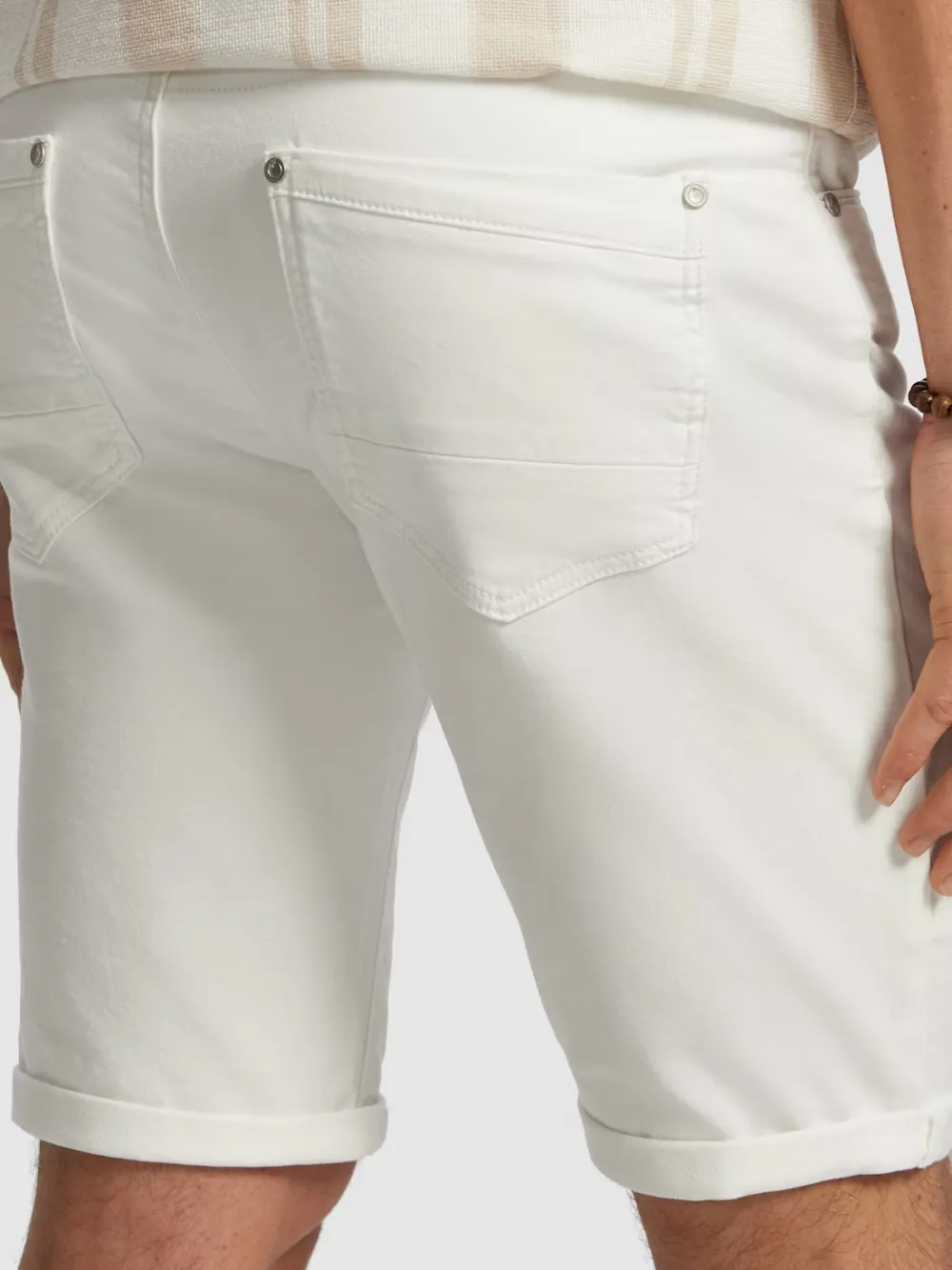 White Style Denim Short