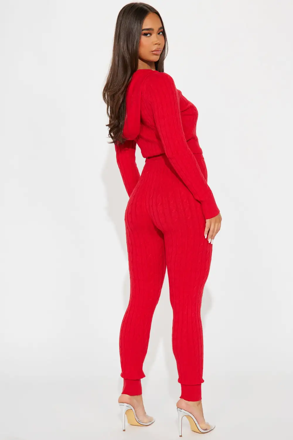 Rylee Sweater Legging Set - Red