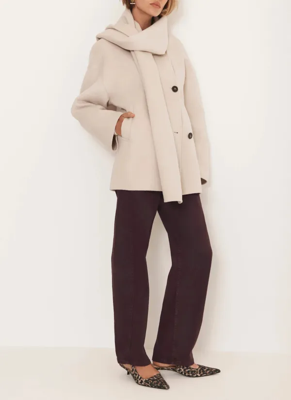 Casual Style Finished Scarf Coat