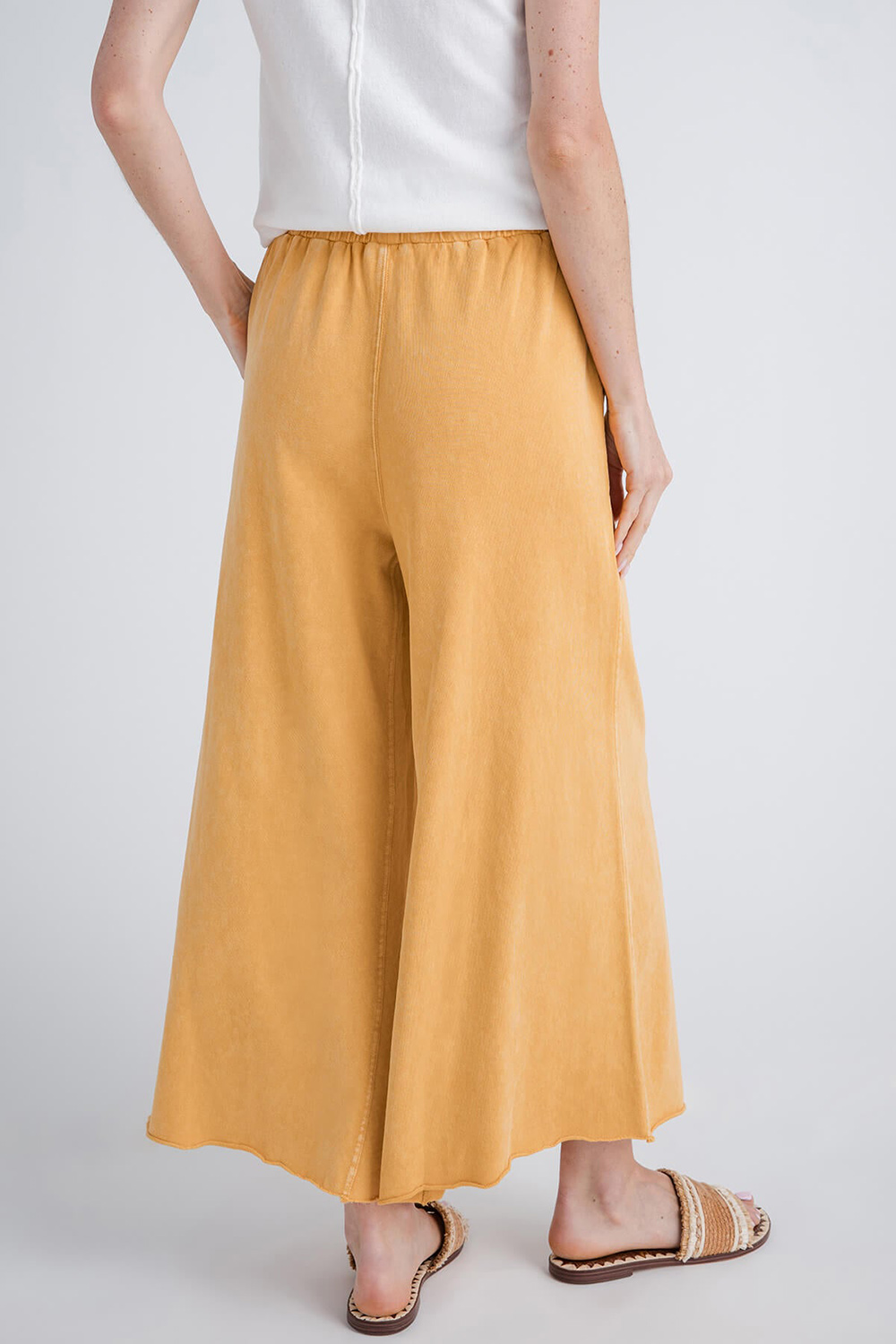 Easel Wide Leg Knit Pants - ash