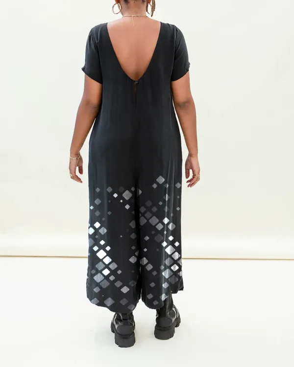 BLACK CUPRO JUMPSUIT