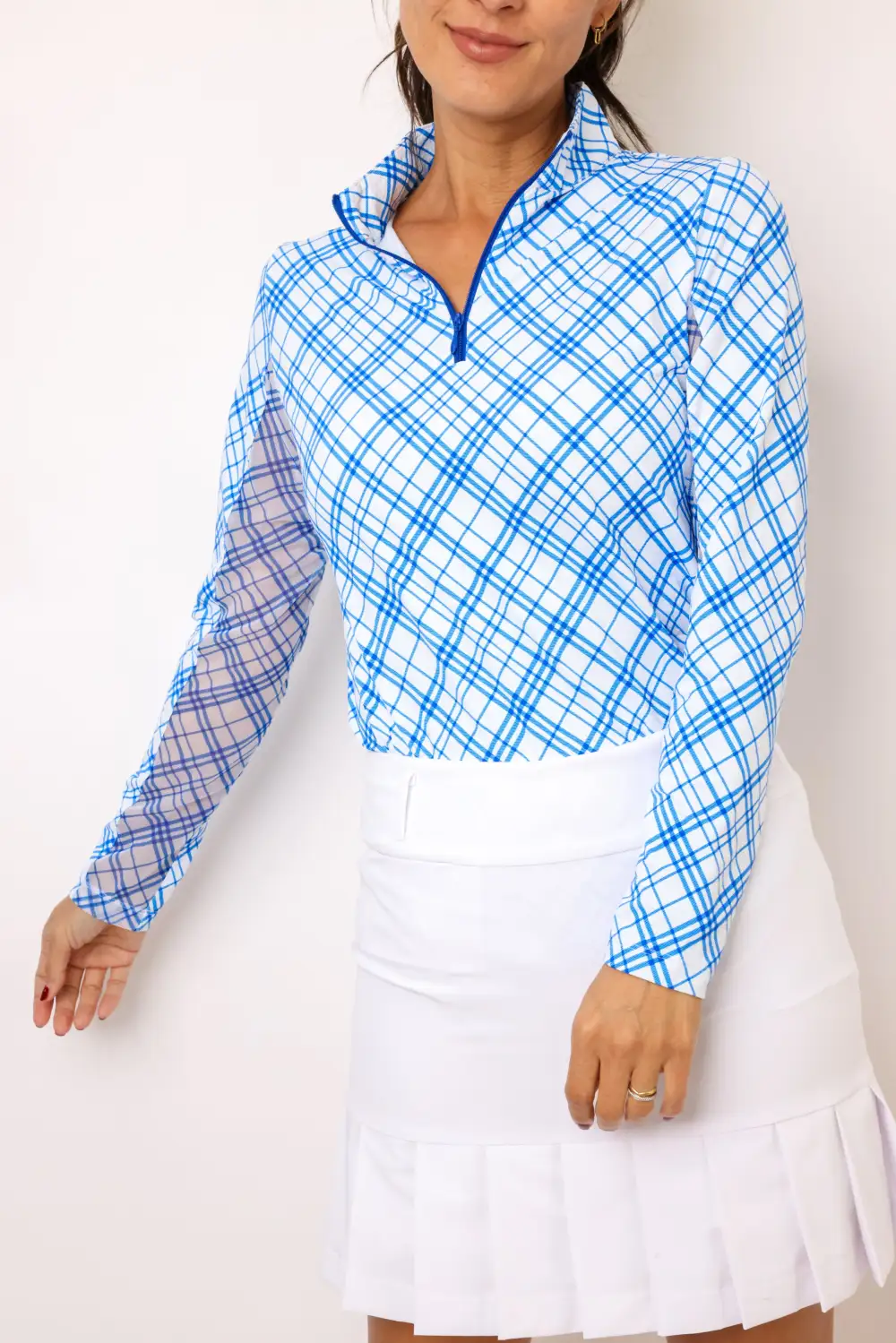 Long Sleeve Wrap Print Top