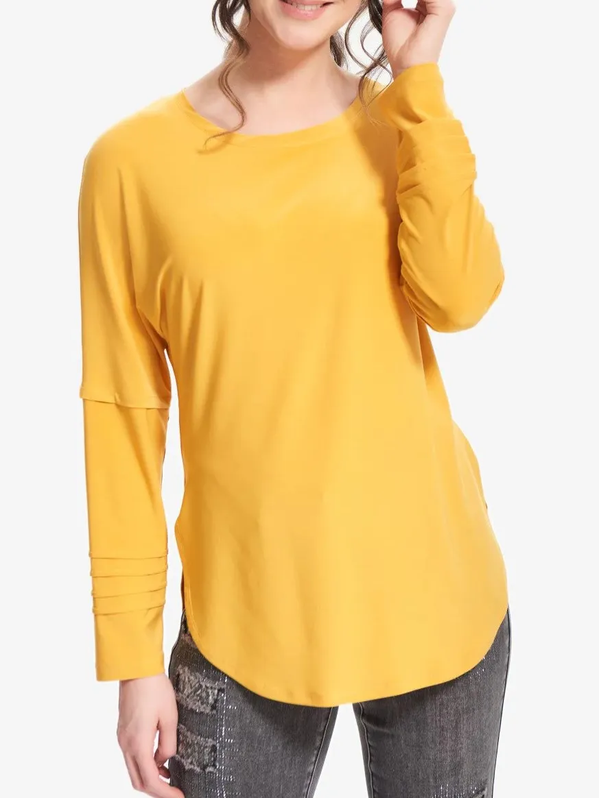 Long - Sleeve Marigold Tunic Top