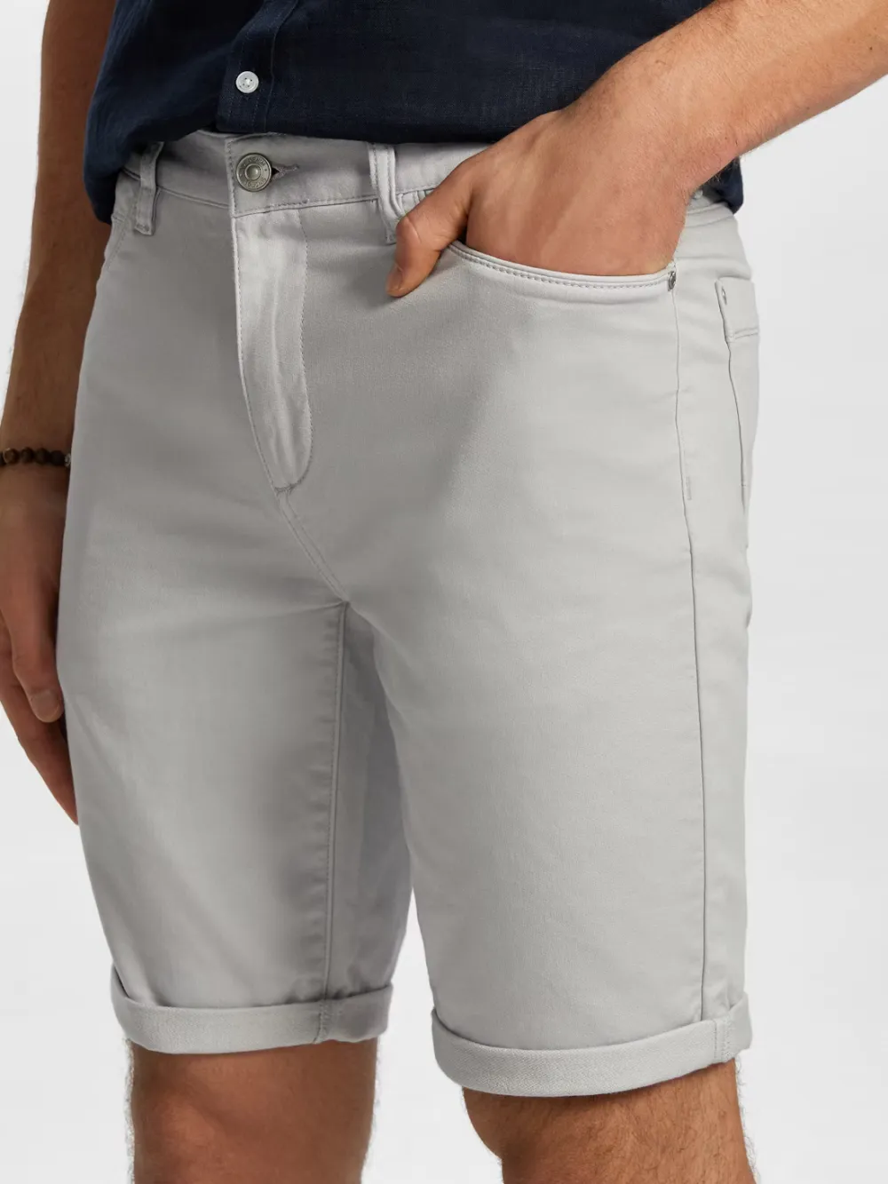 Ice Grey Style Denim Short