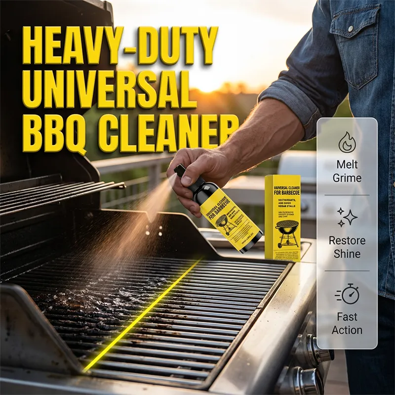 BBQ Grill Cleaner | Grease Remover for Grates & Skewers | Outdoor Barbecue Cleaning Solution
