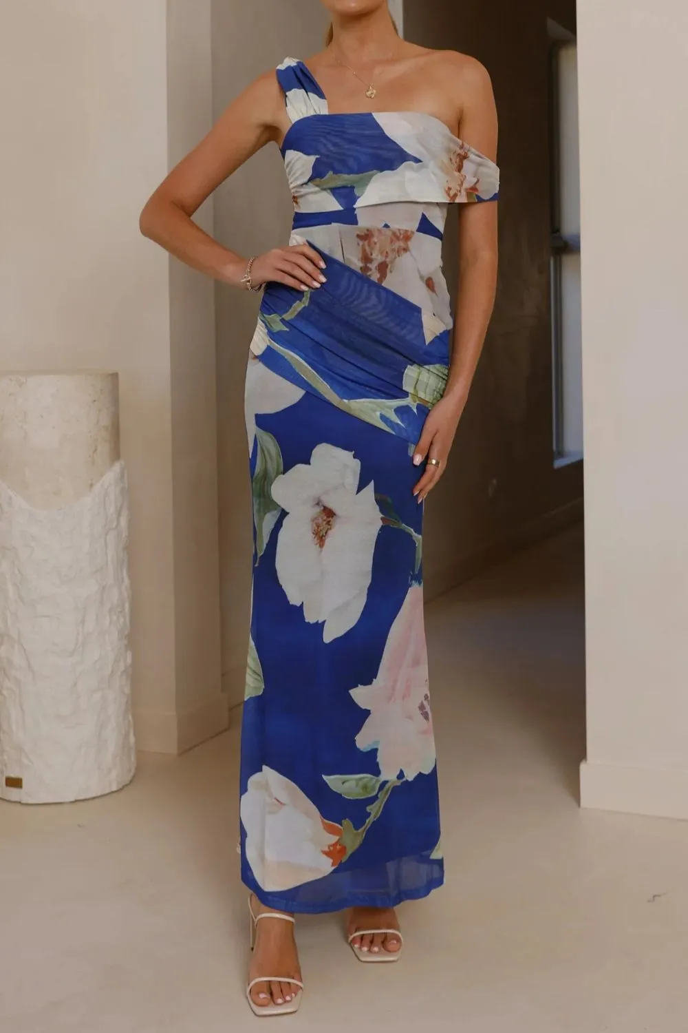 One Shoulder Maxi Dress