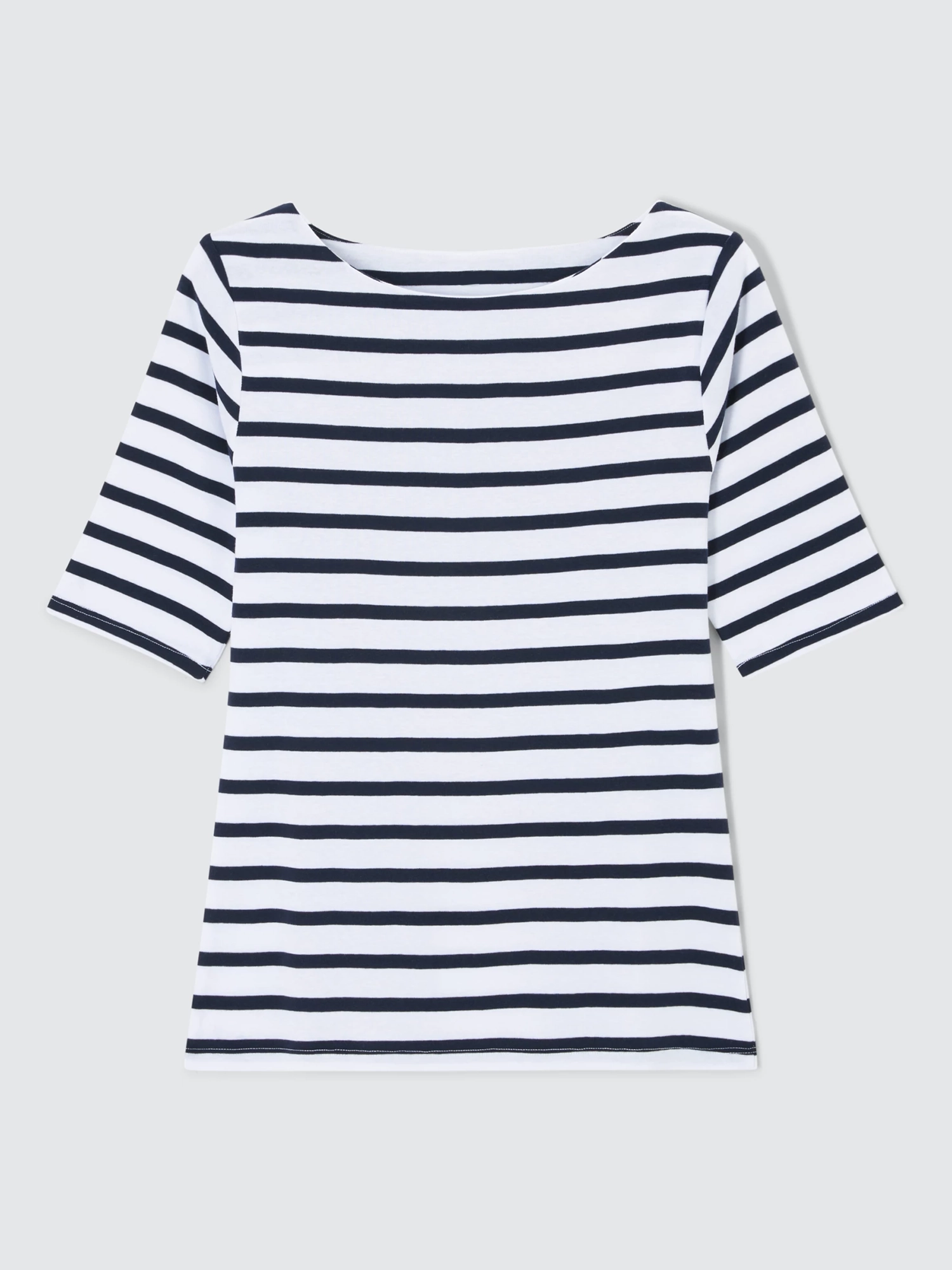 Striped Boat Neck Top