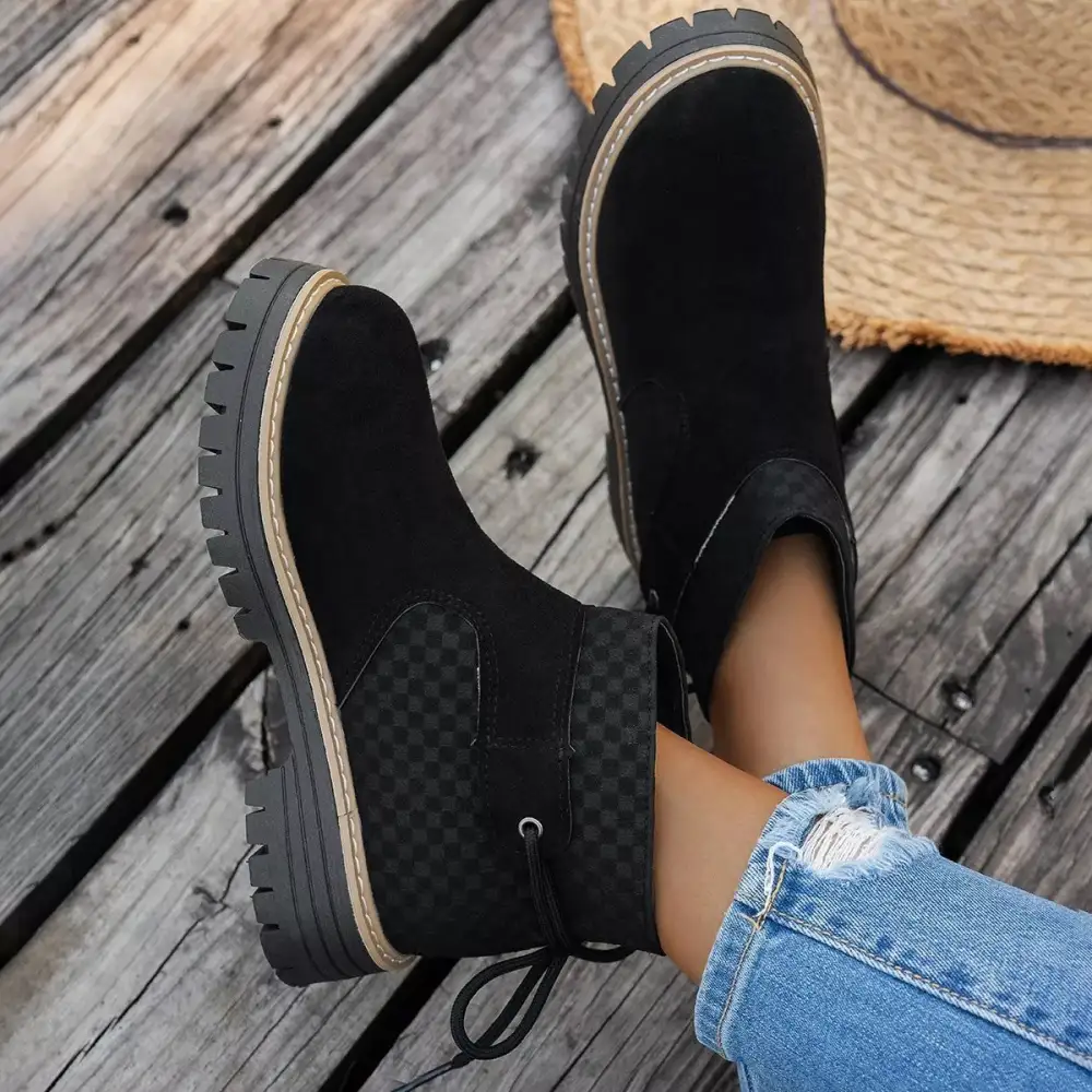 Refined Block Heel Ankle Boots