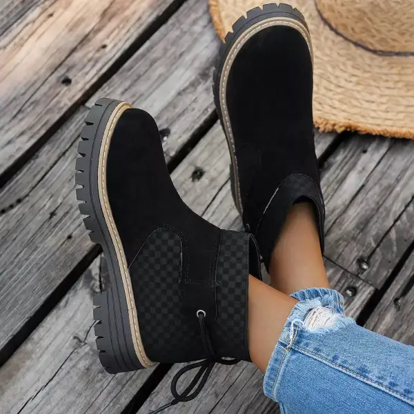 Refined Block Heel Ankle Boots
