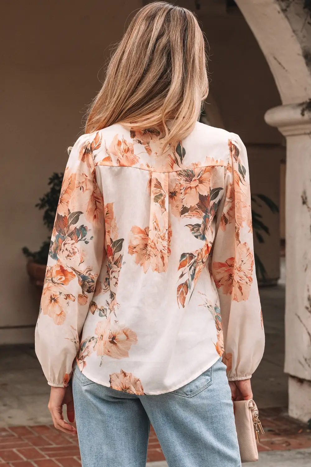 Everyday Floral Puff Sleeve Shirt Blouse