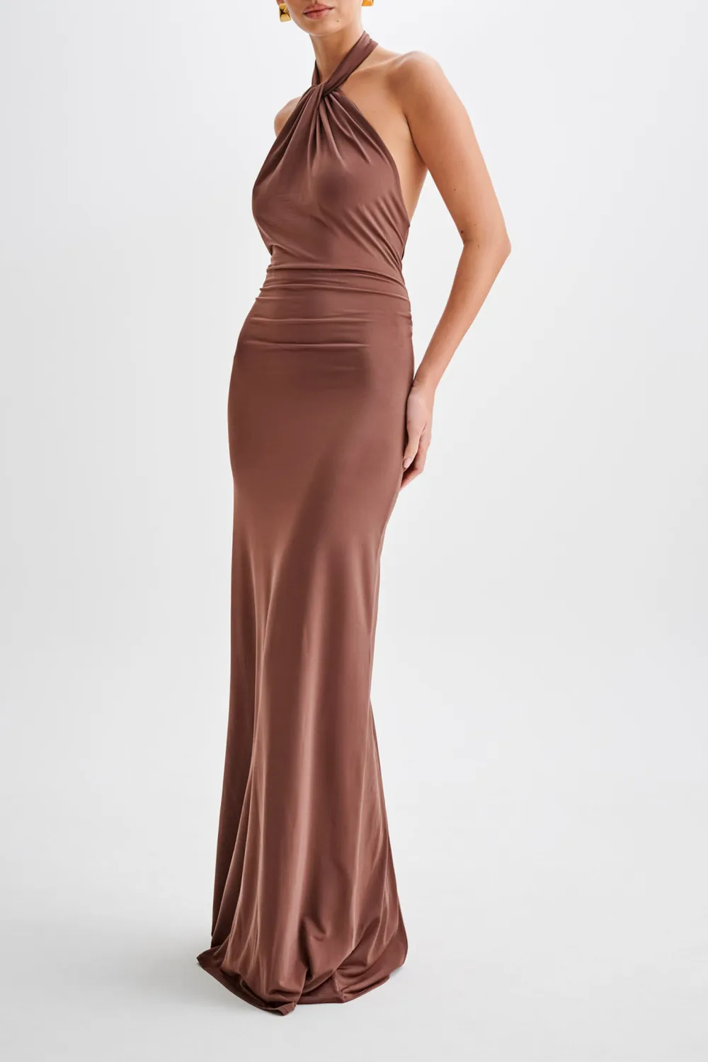 Slinky Halter Maxi Dress