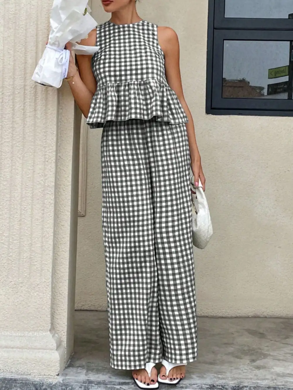 Simple Wide Leg Sleeveless Jumpsuit
