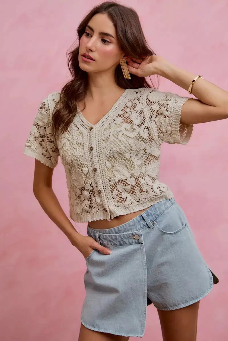 Washed Denim Casual Shorts