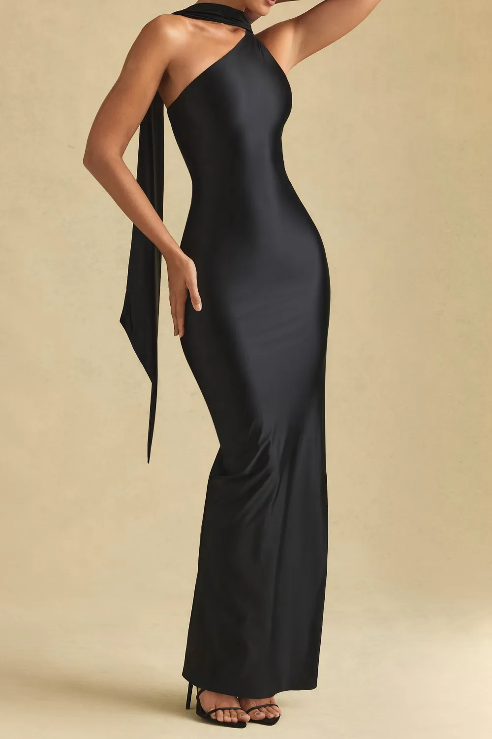 Luxurious Satin Long Minimalist Dress