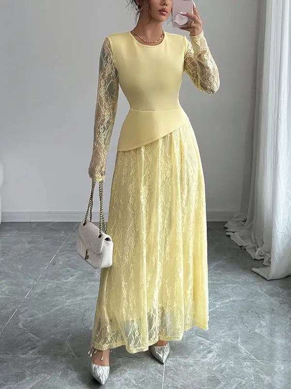 Asymmetric Neck Maxi Dress