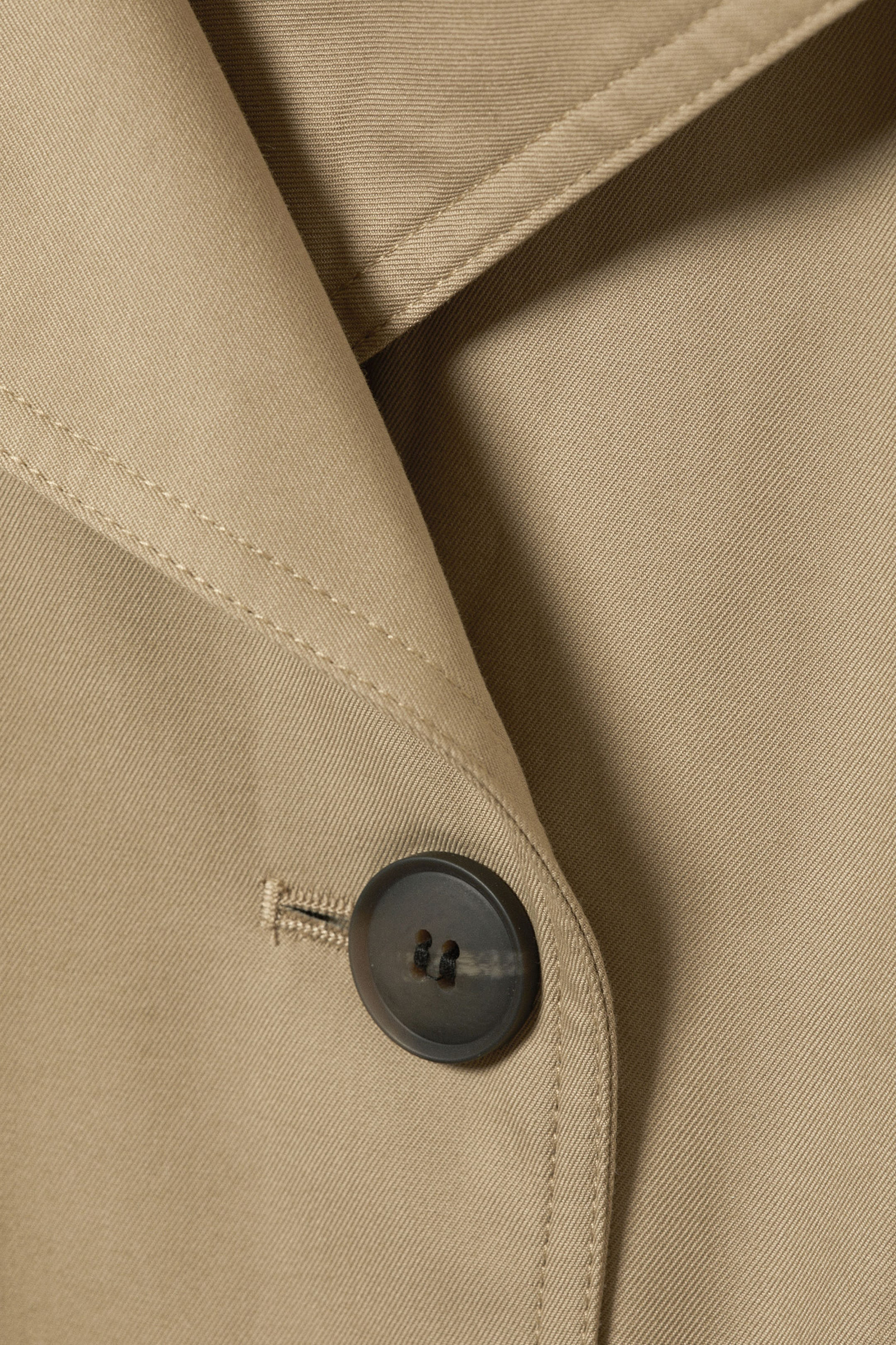 Tied Button Up Long Coat