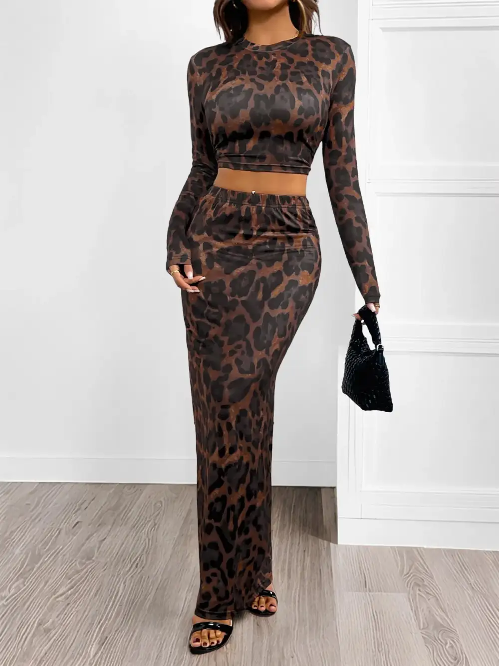 Round Neck Ruched Coordinated Set