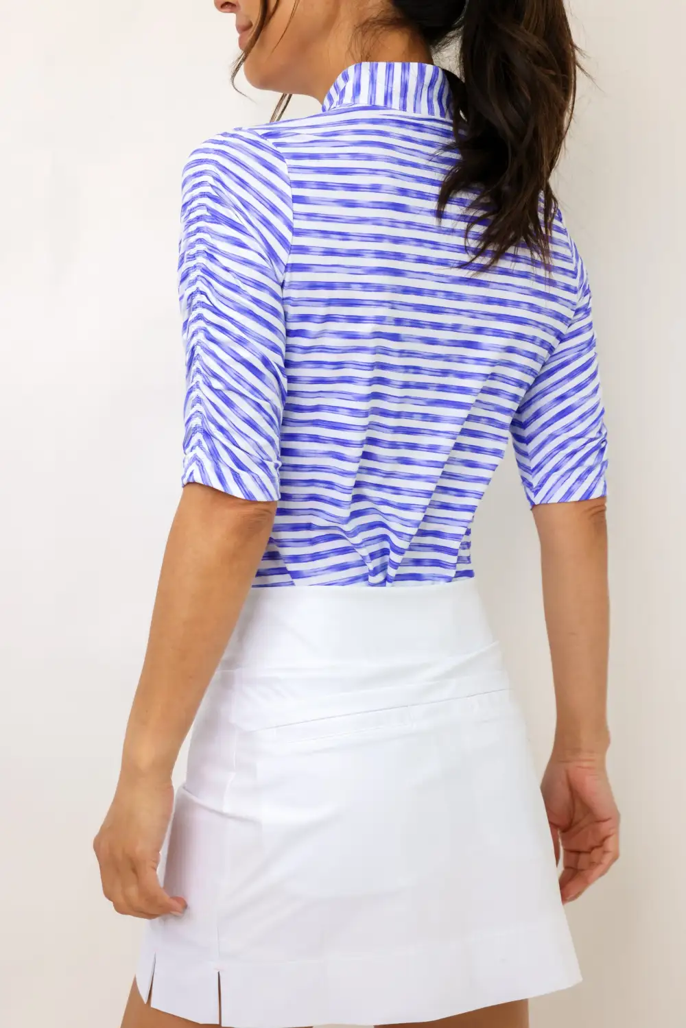 Collar Bow Stripe Shirt